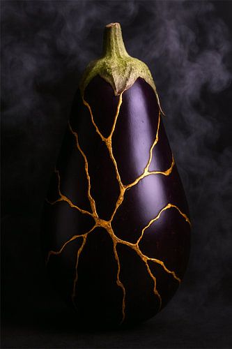 Art of Kintsugi golden eggplant von Eric Nagel