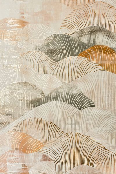 Digitaal Kunstwerk van Abstracte Bergen van Digitale Schilderijen