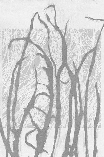 Ikigai. Zon en gras. Abstracte minimalistische Zen kunst. Japanse stijl VI