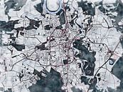 Map of Dessau-Roßlau with the style 'White Winter' by Maporia thumbnail