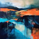 Abstract Kleurenspel | Ember Flow van Kunst Kriebels thumbnail