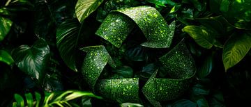 Groene natuur en recyclingsymboliek van Poster Art Shop