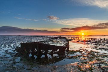 Zonsopkomst waddenzee van Gerwin Hoogsteen