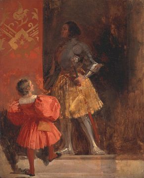 Een ridder en pagina, Richard Parkes Bonington....