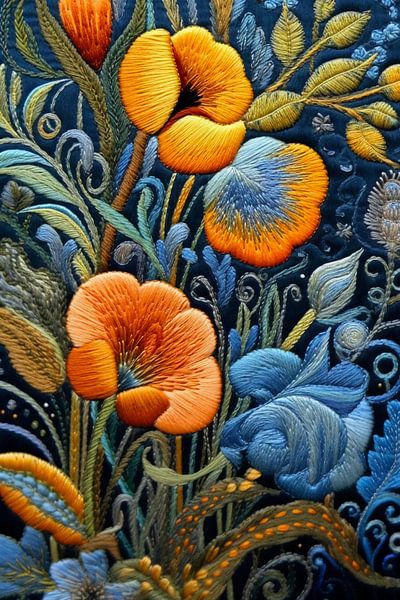 Florale Handstickerei von haroulita