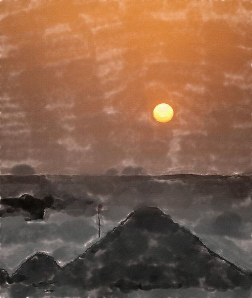 Abendstimmung in Karima von Frank Heinz