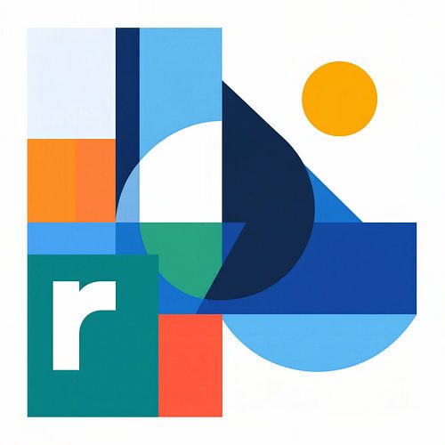Modernes geometrisches Retro-Kunstwerk von STUDIO ARTSY