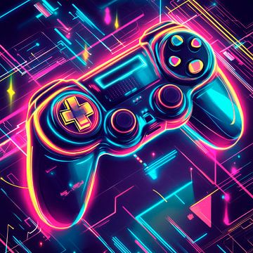 Futuristische gamecontroller van Poster Art Shop