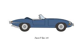 Jaguar E-Type, 1961 van Victor Weijers