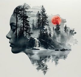 Natur Scherenschnitt 100 | Collage | Modern von Wunderbare Kunst