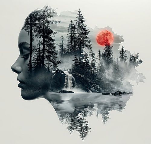 Natuur Silhouette 100 | Collage | Modern