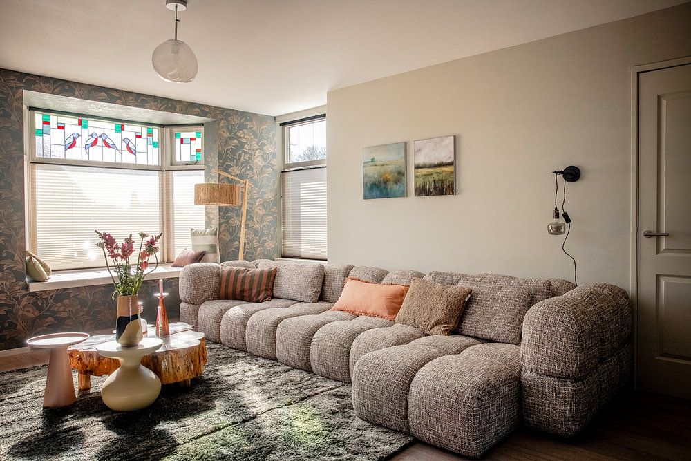 Paysage moderne et abstrait dans différentes nuances de vert  par Studio Allee 