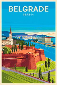 Stad: Belgrado Land: Servië van Poster Art Shop