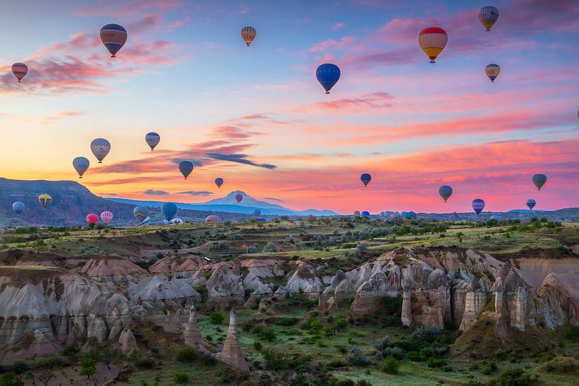 Hot air balloons at sunrise - Cappadocia, Turkey by Antwan Janssen