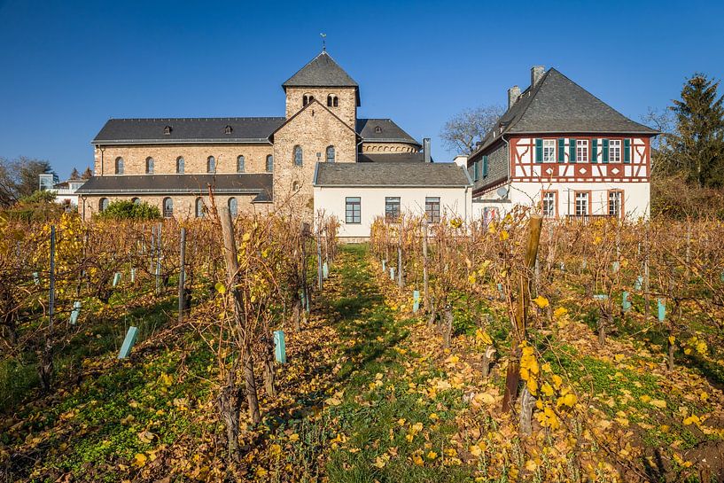 Basilika Sankt Ägidius in Mittelheim - Älteste Kirche im Rheingau van Christian Müringer
