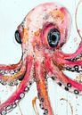 Red octopus art #octopus by JBJart Justyna Jaszke thumbnail