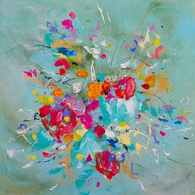 Sunkissed Season - colourful expressive painting by Qeimoy
