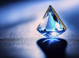 Glitzernde blaue Brillanz aus KI von Frank Heinz