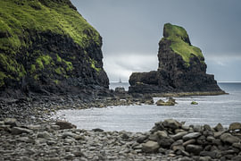 Talisker Beach on the Isle of Skye by sailing boat