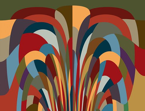 Kleurrijk fantasiemozaïek