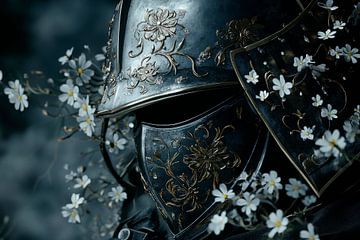 Ridderhelm met florale ornamenten van Poster Art Shop