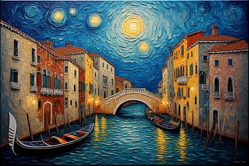 A Celestial Canal: Venice Under a Night Sky