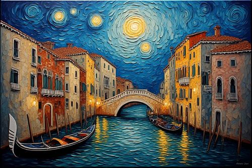 Ein himmlischer Kanal: Venedig unter dem Nachthimmel