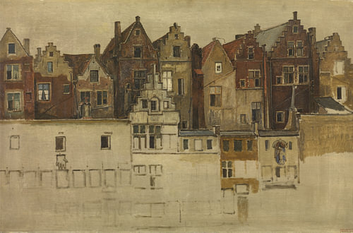 Henri Leys – Häuser am Handschoenmarkt in Antwerpen