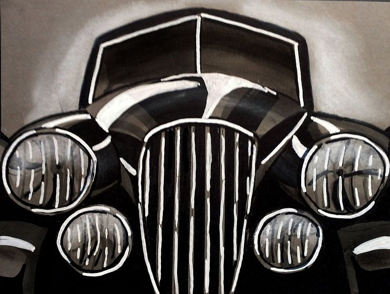 Illustration of a car by Lonneke Kolkman