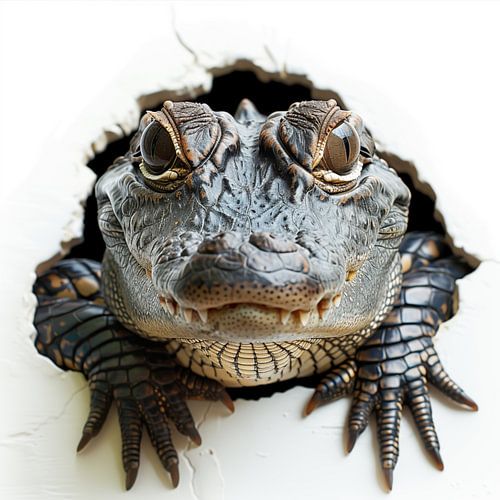 Krokodil an der Wand