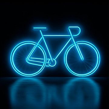 Bright neon bike design by Poster Art Shop