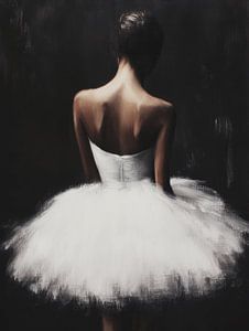 Ballerina in Schwarz und Weiß