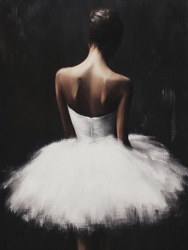 Ballerina in zwart-wit