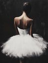 Ballerina in black and white by Carla Van Iersel thumbnail