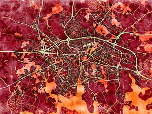 Karte von Vannes im stil 'Amber Autumn'