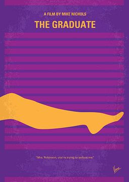 N°135 Mon affiche de film minimal THE GRADUATE sur Chungkong Art