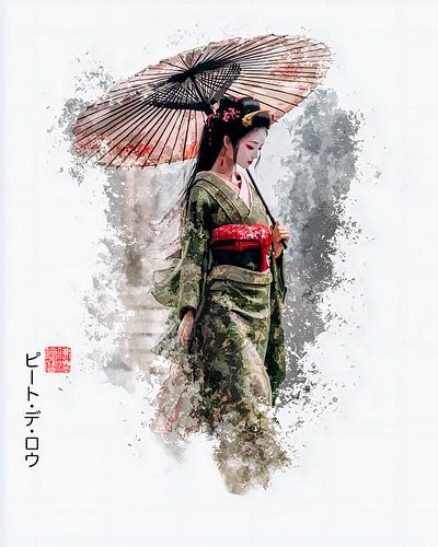 Walking Geisha by Peet de Rouw