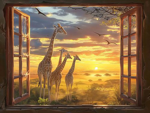 uitzicht door  het raam