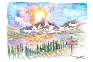 Wandern auf dem John Muir Trail mit spektakulären Aussichten in der Sierra Nevada Kalifornien