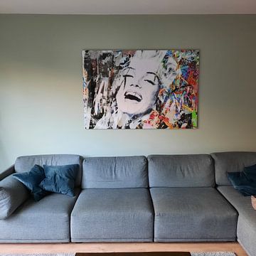 Klantfoto: Marilyn Monroe Stedelijke Collage Pop Art Puur van Felix von Altersheim