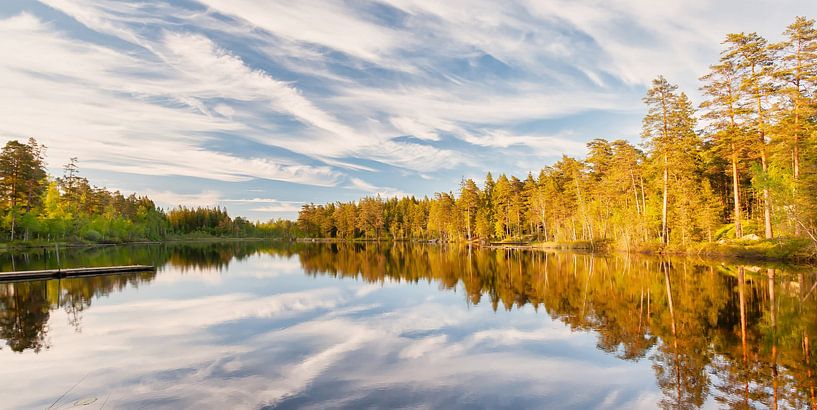 Stilte op een meer in Sweden van Martin Bergsma