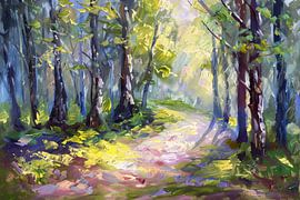 Lente in het bos van ARTemberaubend