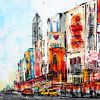 New York by Vrolijk Schilderij