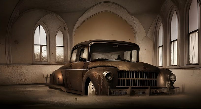 Das Geheimnis des versunkenen Autos von Betty Maria Digital Art