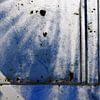 Warehouse Door (Fragment) Blue/White/Rust van Rüdiger Hirt