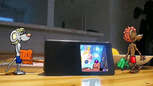 Looien op keukentafel