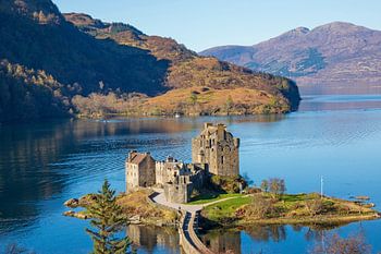 Kasteel Eilean Donan op Loch Duich, Dornie, Schotse Hooglanden, S
