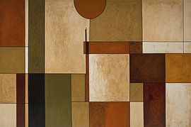 Geometrisches Design in warmen Farbtönen von Art & Soul Creations