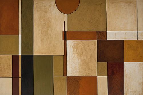 Geometrisch ontwerp in warme tinten