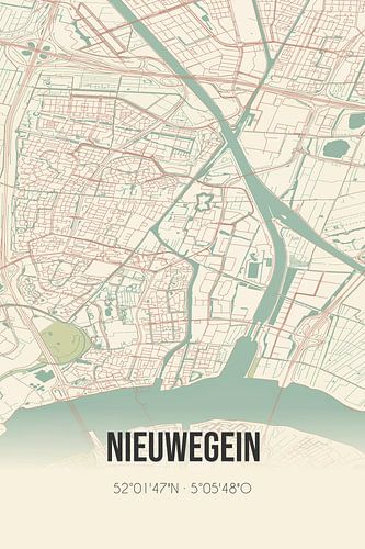 Vintage landkaart van Nieuwegein (Utrecht)